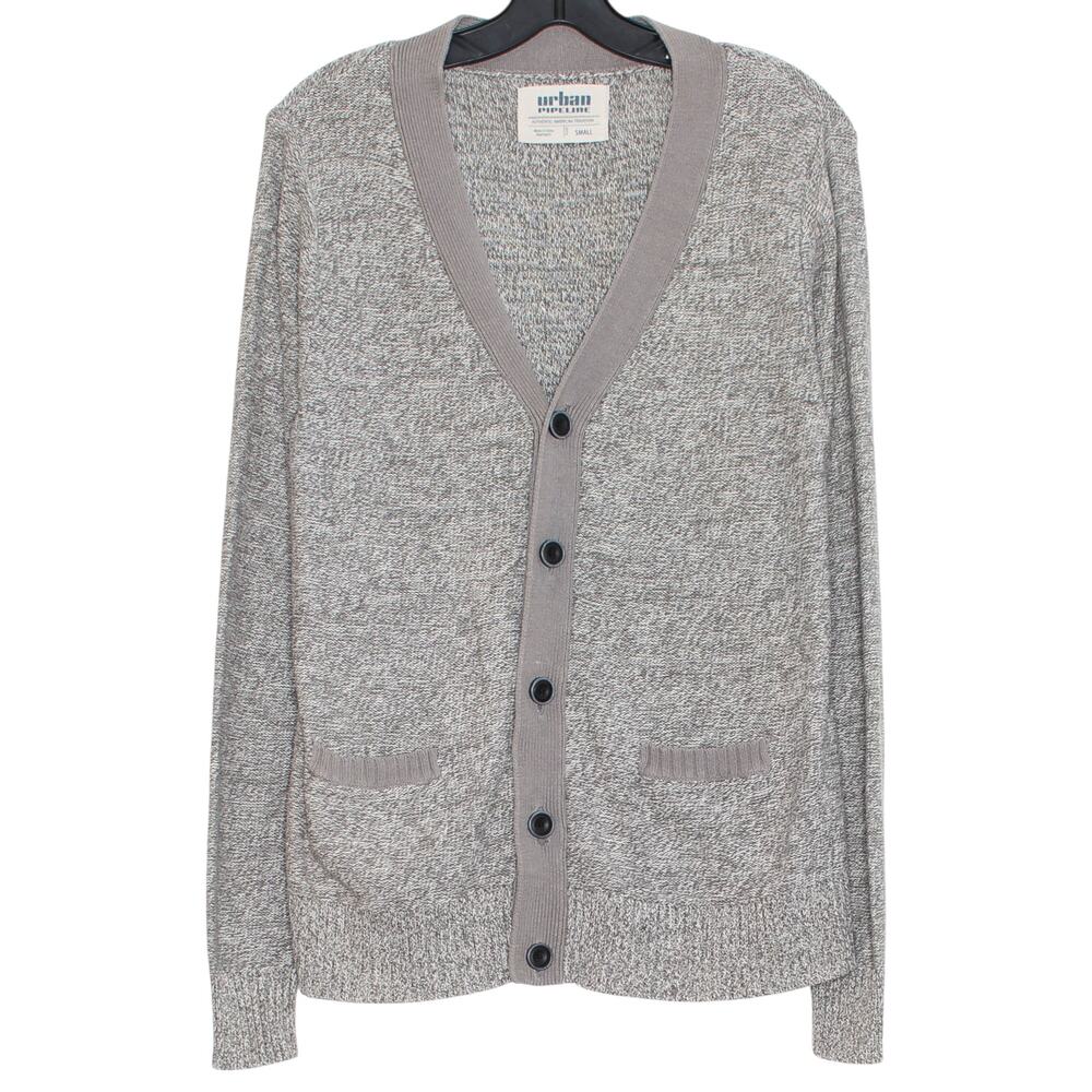 Urban Pipeline Cardigan Sweater Button Up V Neck Preppy Grandpa Academia Gray S
